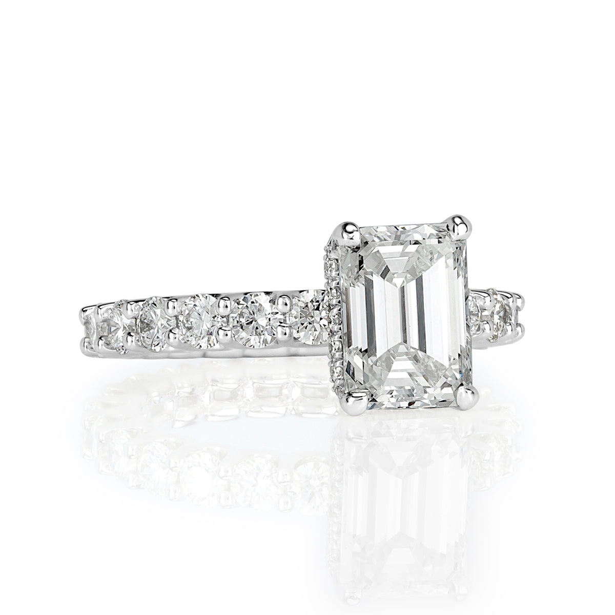 3.57ct Emerald Cut Diamond Engagement Ring