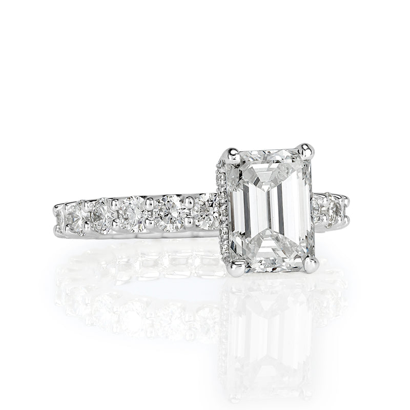 3.57ct Emerald Cut Diamond Engagement Ring