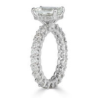 3.57ct Emerald Cut Diamond Engagement Ring
