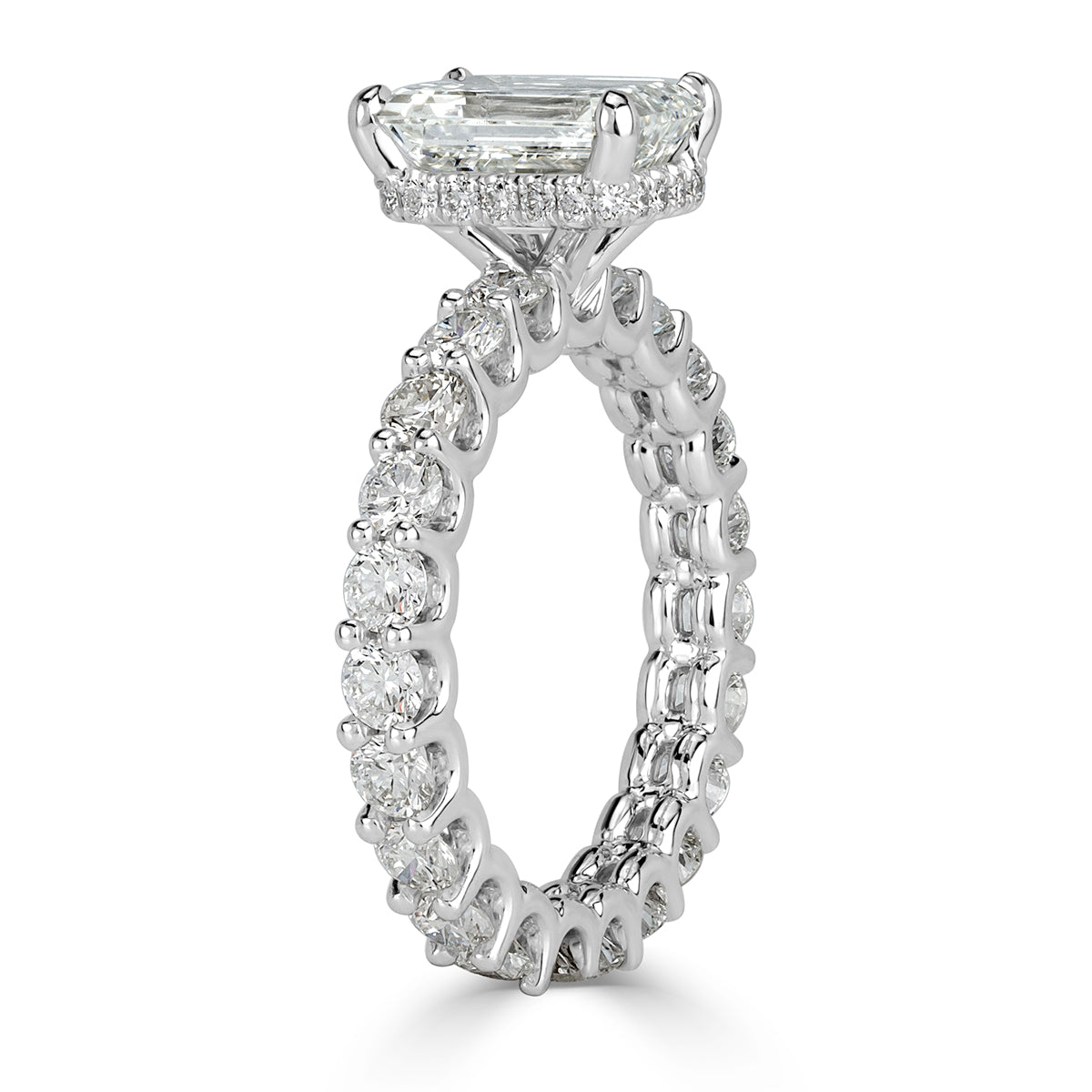 3.57ct Emerald Cut Diamond Engagement Ring