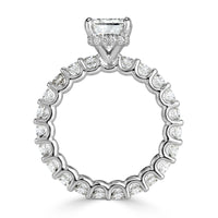 3.57ct Emerald Cut Diamond Engagement Ring