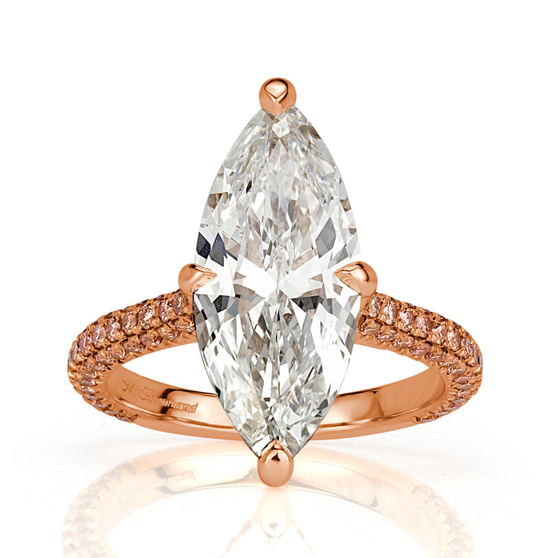 3.28ct Marquise Cut Diamond Engagement Ring
