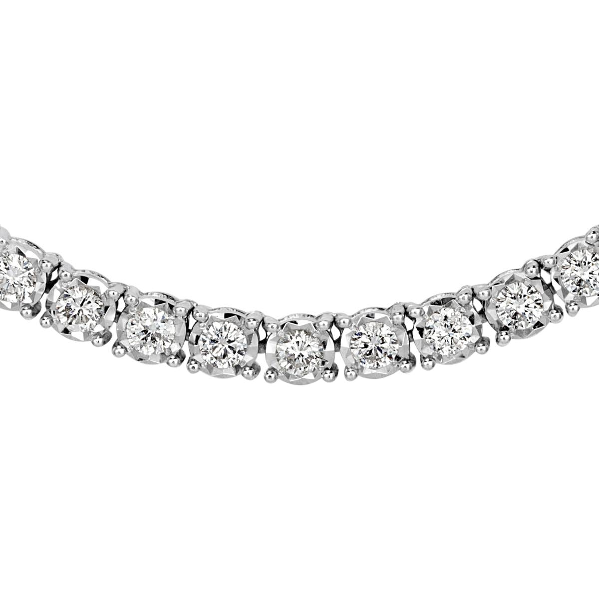 8.00ct Round Brilliant Cut Diamond Tennis Necklace