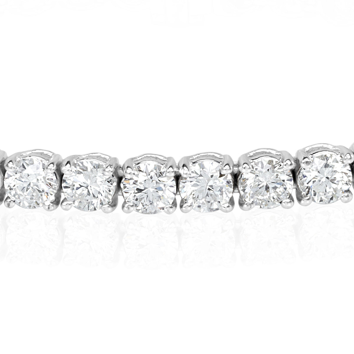 9.98ct Round Brilliant Cut Diamond Tennis Bracelet in 18k White Gold