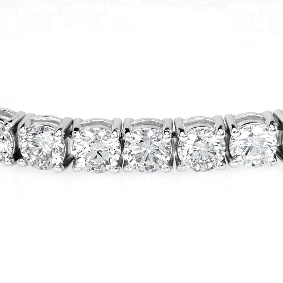 12.05ct Round Brilliant Cut Diamond Tennis Bracelet in 18k White Gold in 7'