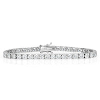 10.55ct Round Brilliant Cut Diamond Tennis Bracelet in 18k White Gold in 7'