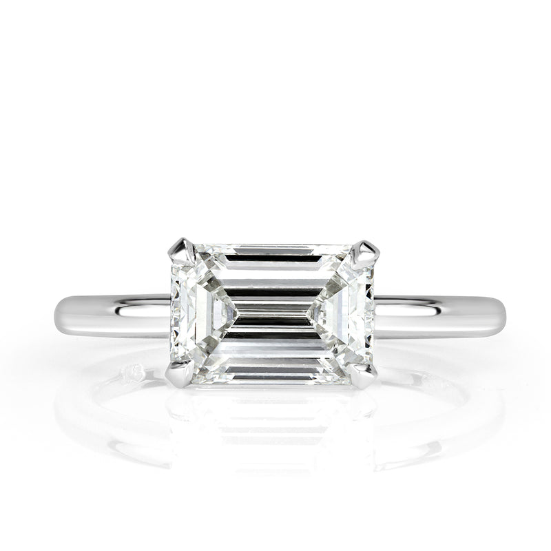 2.00ct Emerald Cut Diamond Engagement Ring