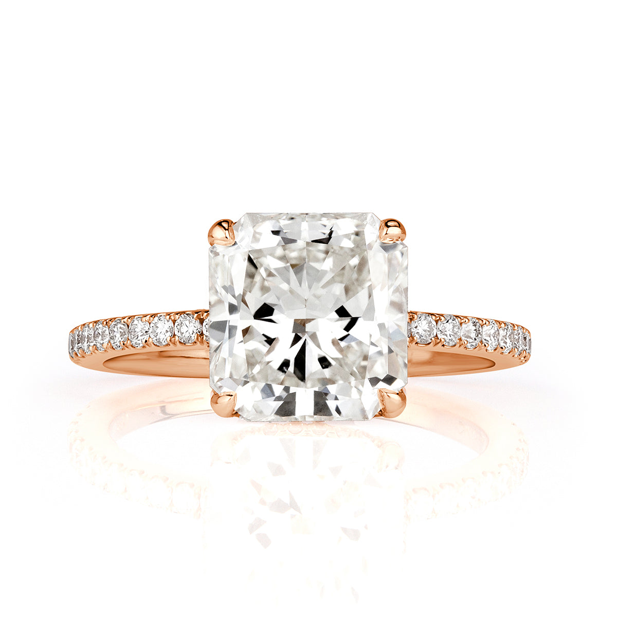 3.58ct Radiant Cut Diamond Engagement Ring