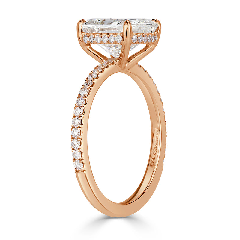 3.58ct Radiant Cut Diamond Engagement Ring