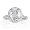 3.57ct Old Mine Cut Diamond Engagement Ring