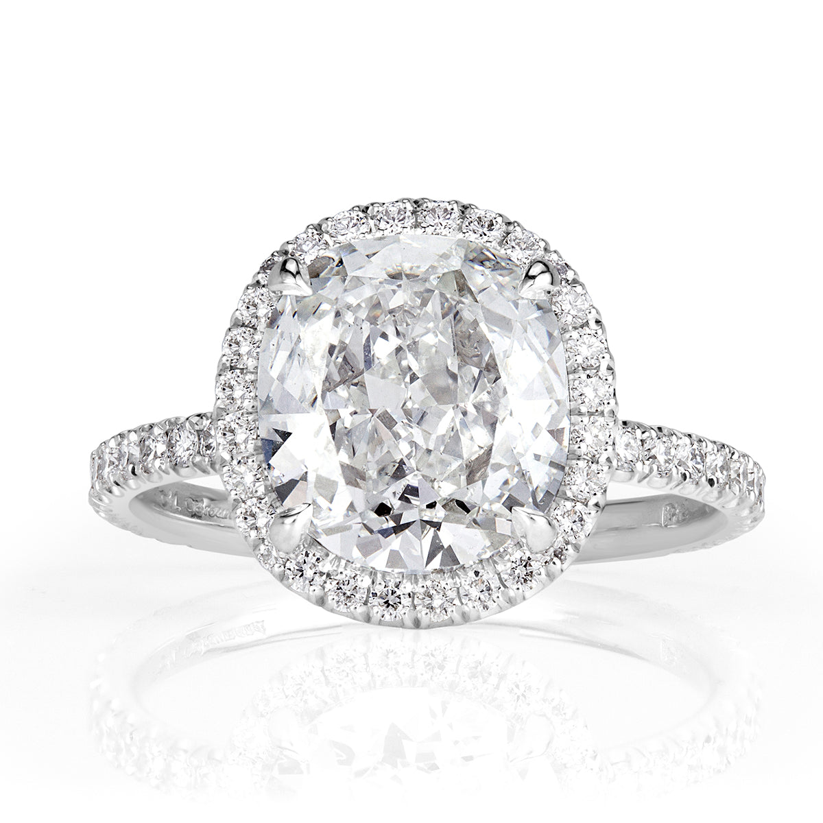 3.57ct Old Mine Cut Diamond Engagement Ring