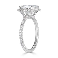 3.57ct Old Mine Cut Diamond Engagement Ring