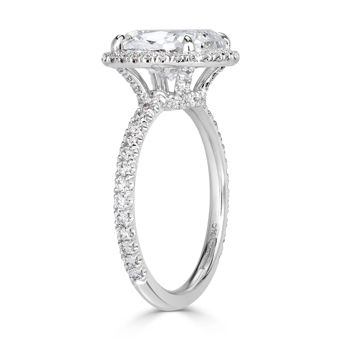 3.57ct Old Mine Cut Diamond Engagement Ring