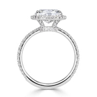 3.57ct Old Mine Cut Diamond Engagement Ring