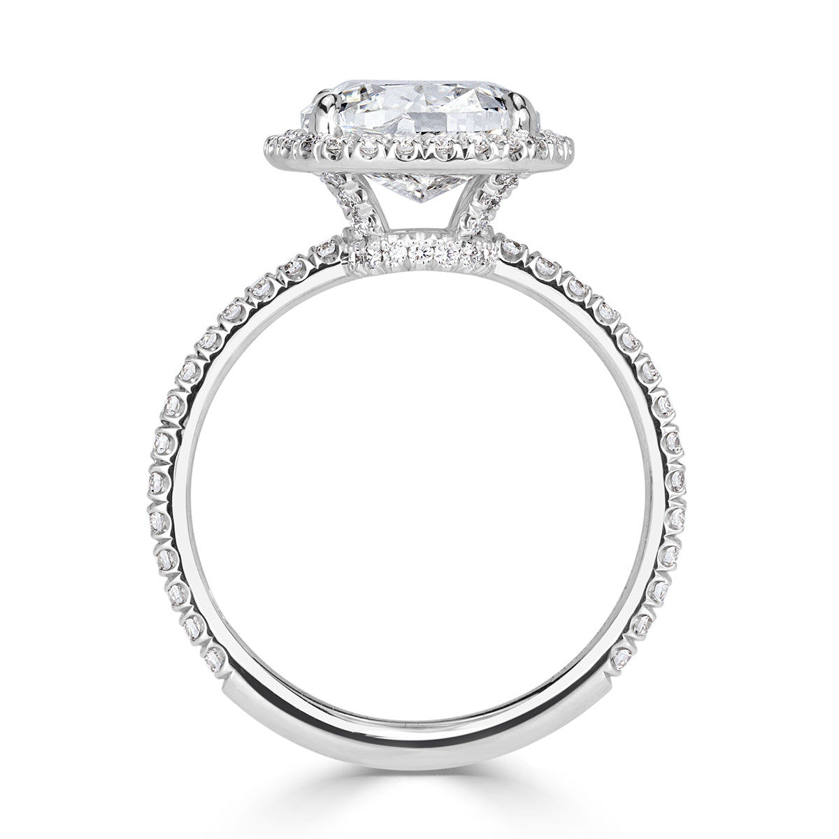 3.57ct Old Mine Cut Diamond Engagement Ring