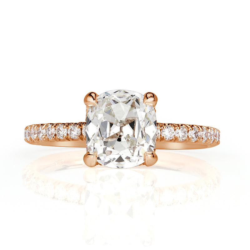 2.26ct Old Mine Cut Diamond Engagement Ring