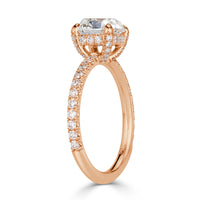 2.26ct Old Mine Cut Diamond Engagement Ring