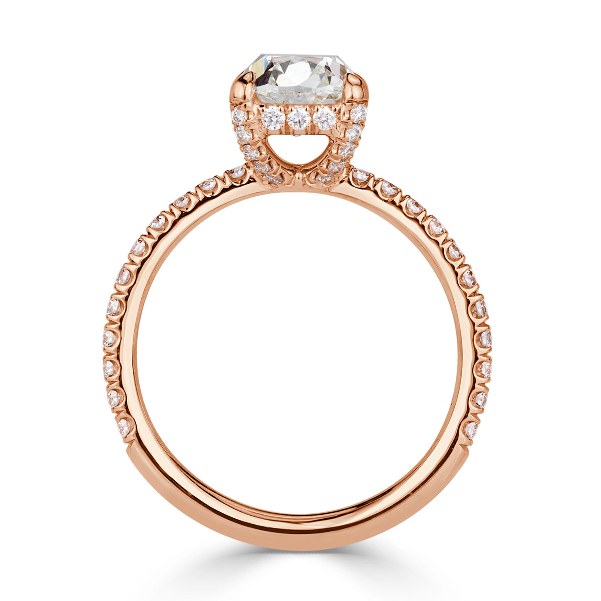 2.26ct Old Mine Cut Diamond Engagement Ring