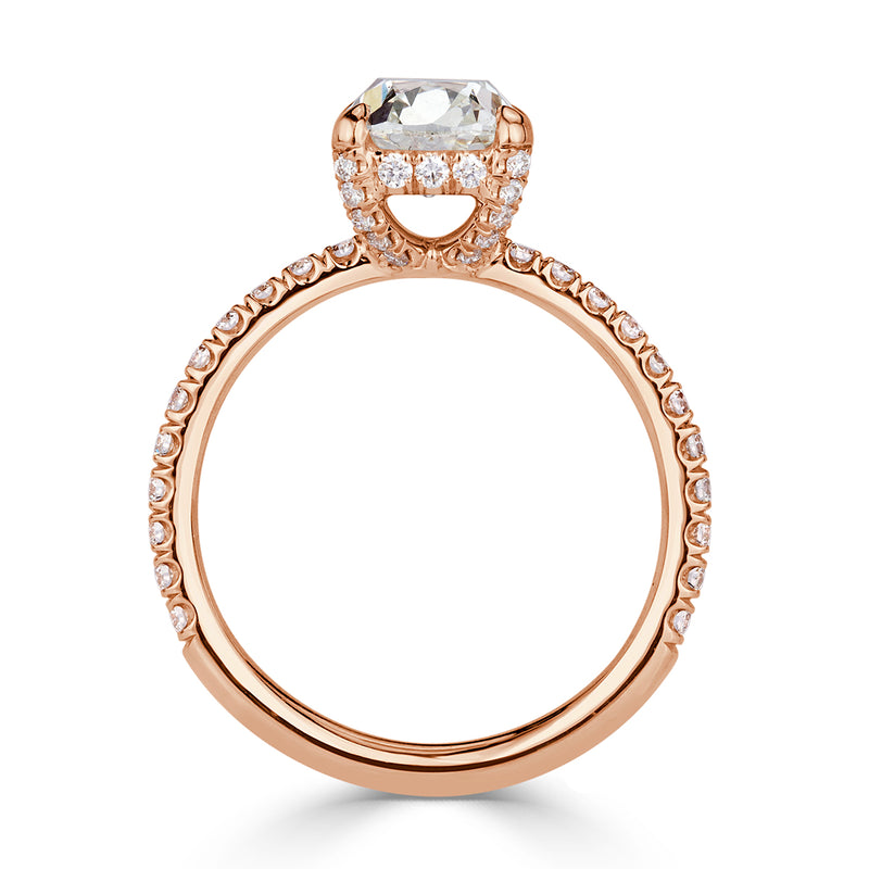 2.26ct Old Mine Cut Diamond Engagement Ring