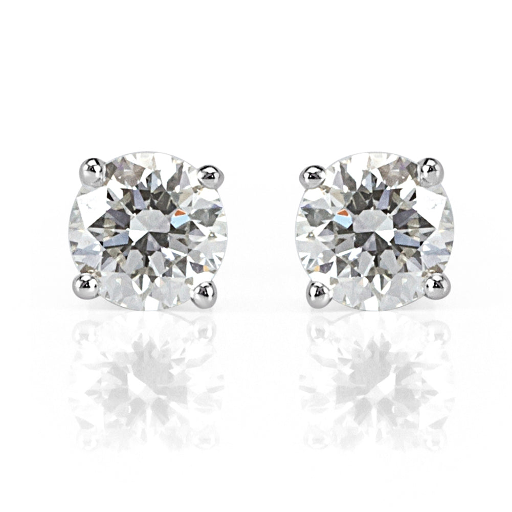 1.62ct Round Brilliant Cut Diamond Stud Earrings
