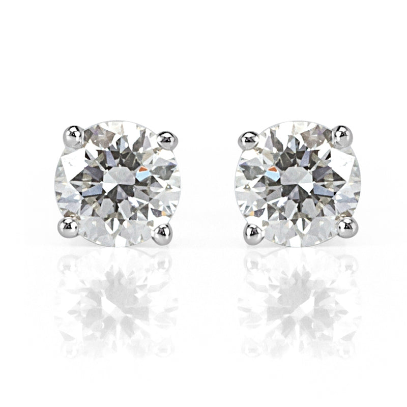 1.62ct Round Brilliant Cut Diamond Stud Earrings