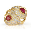 4.30ct Diamond and Ruby Vintage Ring