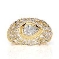 1.70ct Pear Shaped Diamond Vintage Ring