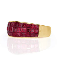 4.20ct Square Cut Ruby Vintage Ring