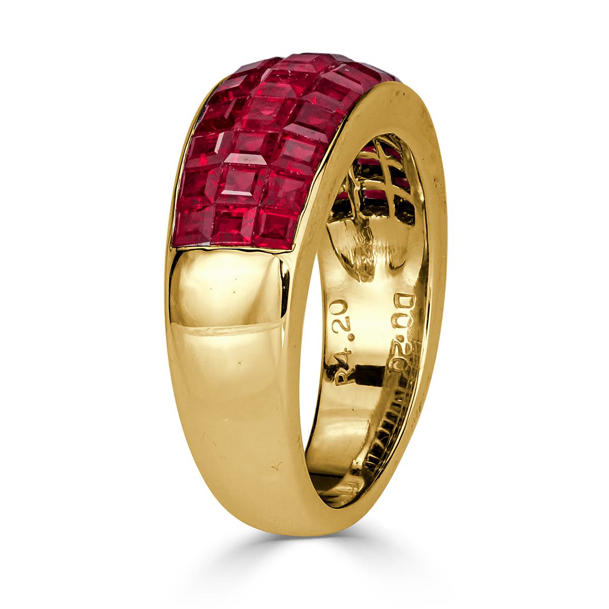 4.20ct Square Cut Ruby Vintage Ring