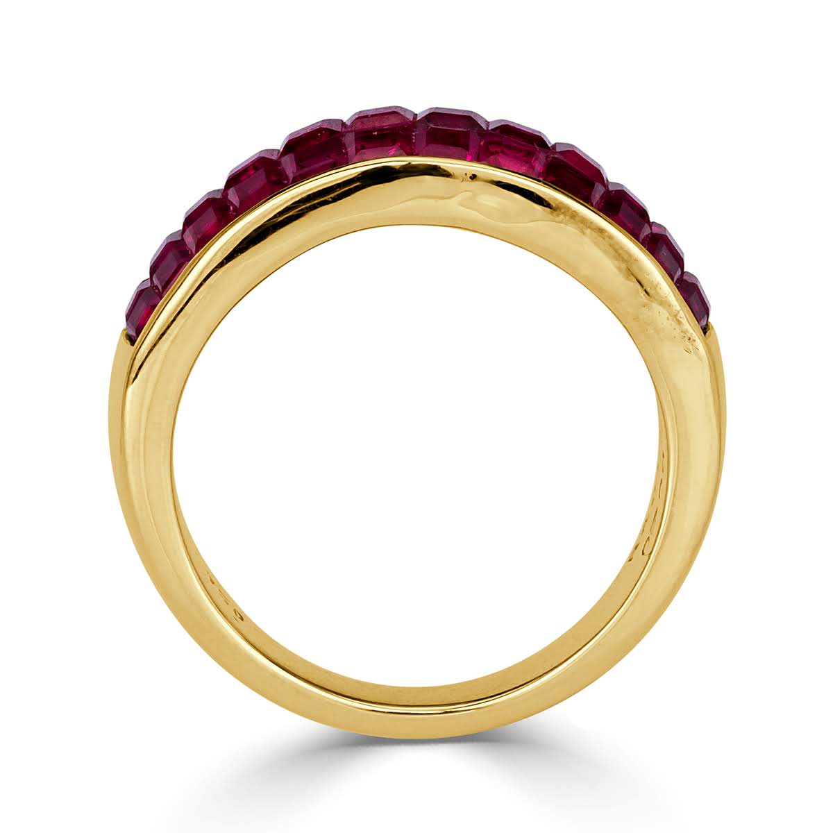 4.20ct Square Cut Ruby Vintage Ring