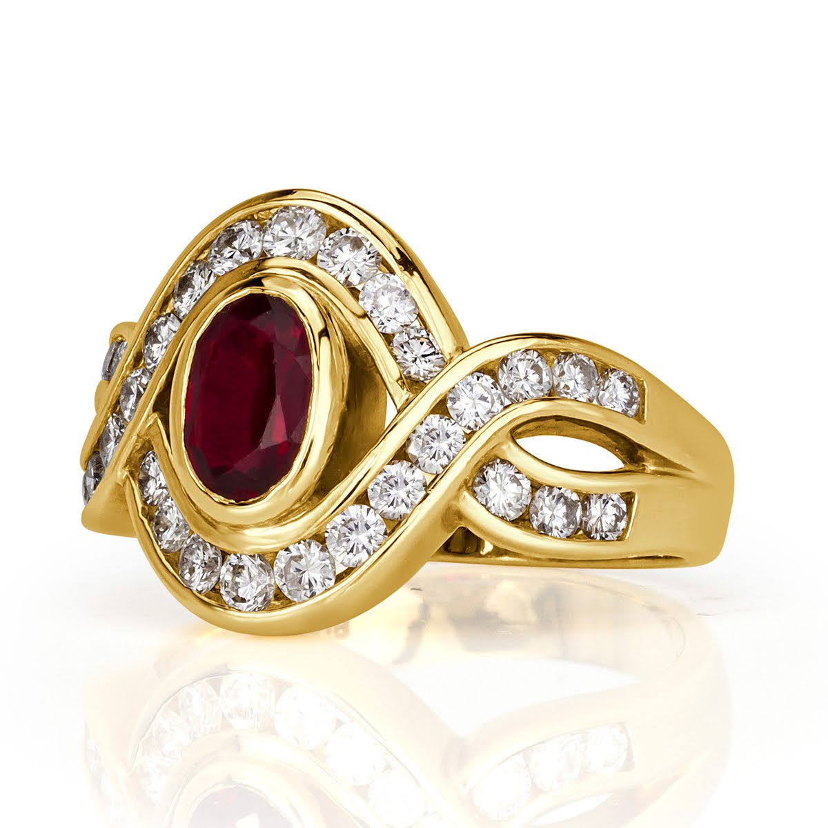 1.72ct Ruby and Diamond Vintage Ring