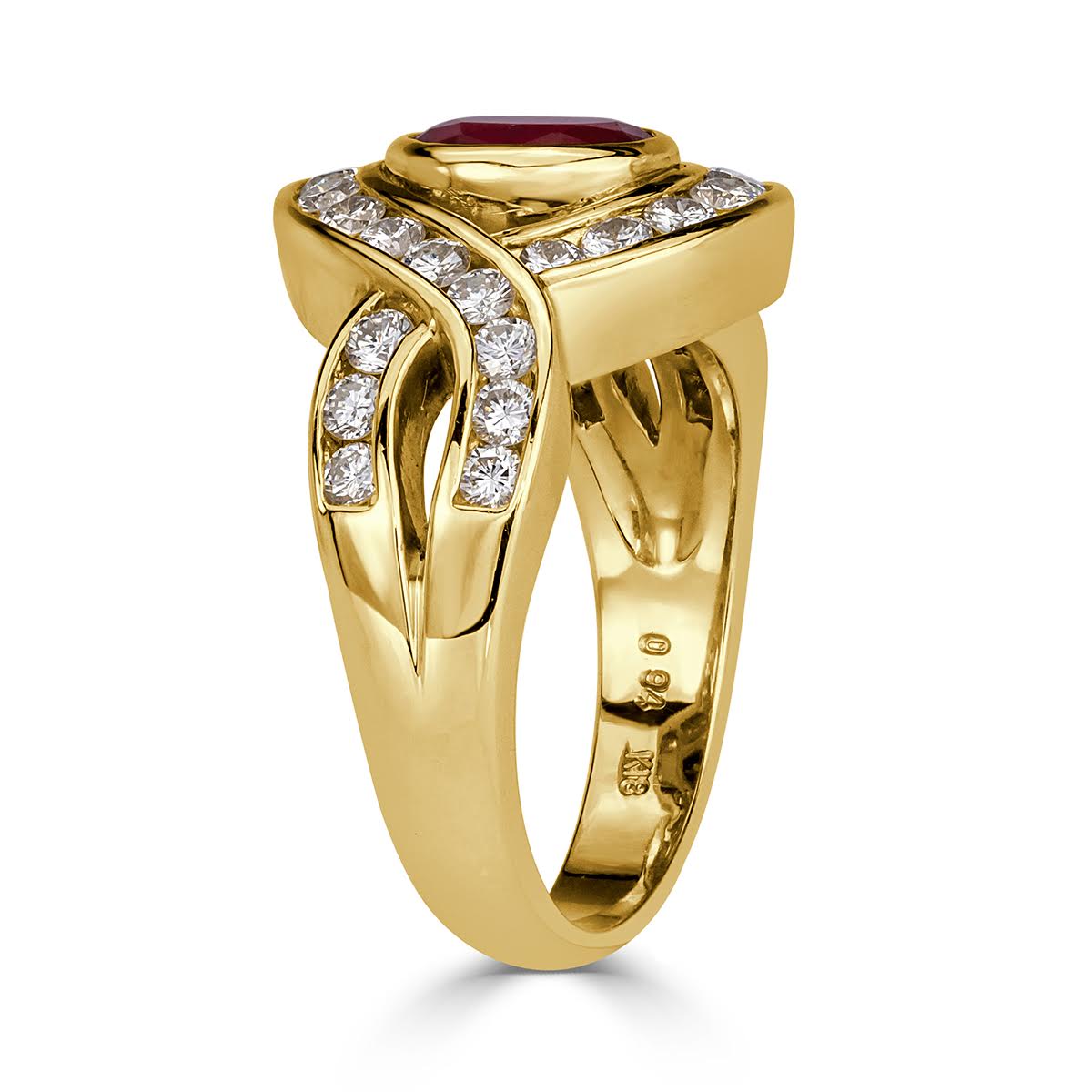 1.72ct Ruby and Diamond Vintage Ring