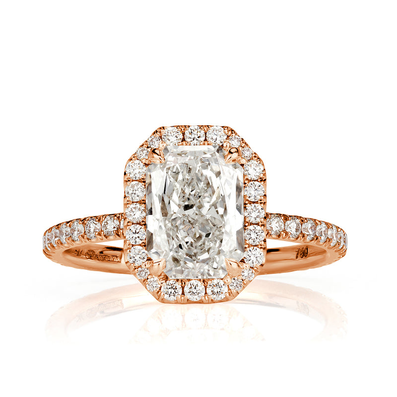 2.46ct Radiant Cut Diamond Engagement Ring