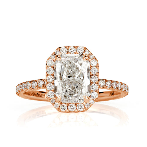 2.46ct Radiant Cut Diamond Engagement Ring