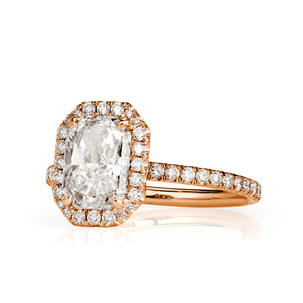 2.46ct Radiant Cut Diamond Engagement Ring