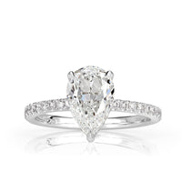 1.92ct Pear Shaped Diamond Engagement Ring