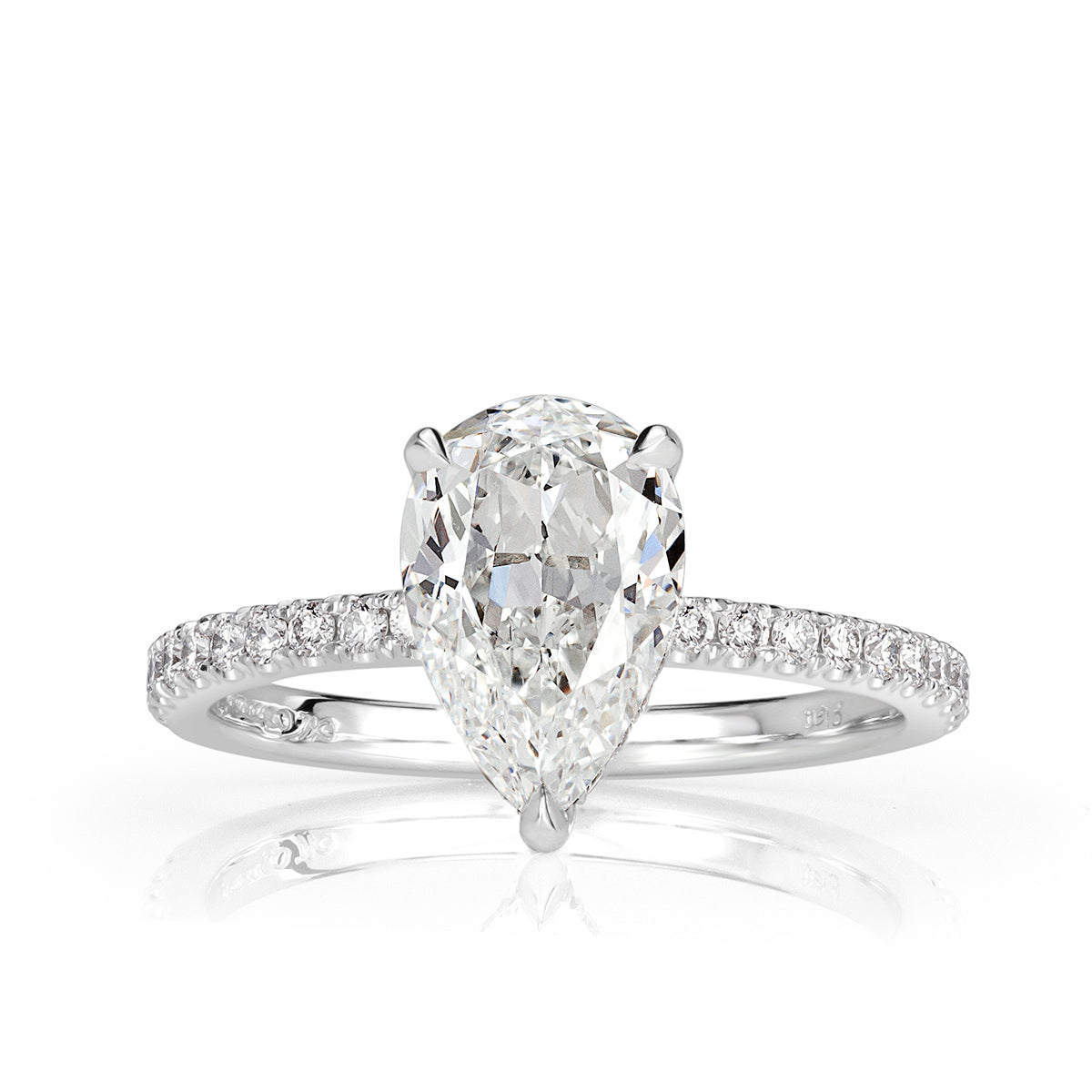 1.92ct Pear Shaped Diamond Engagement Ring