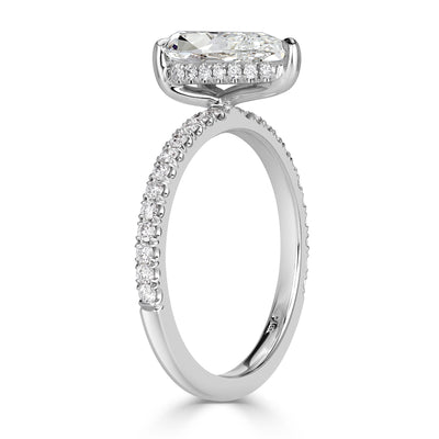 1.92ct Pear Shaped Diamond Engagement Ring