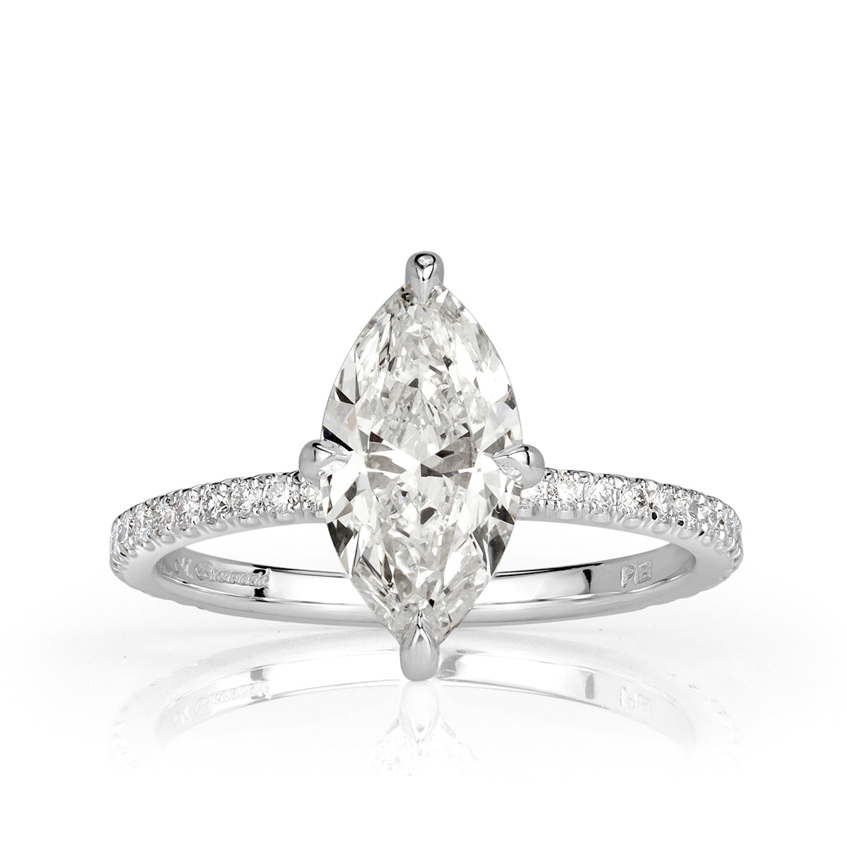 1.84ct Marquise Cut Diamond Engagement Ring
