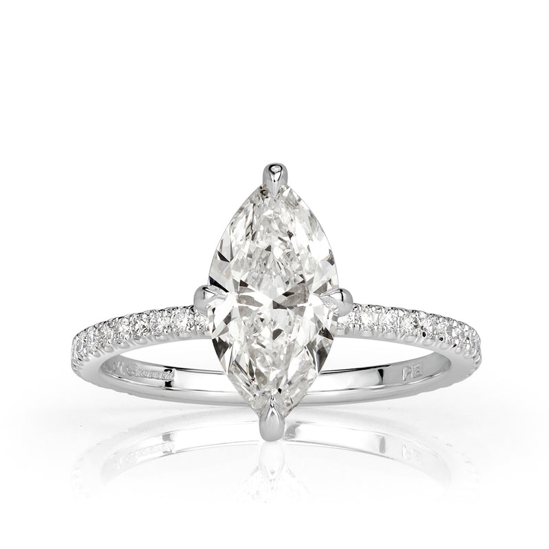 1.84ct Marquise Cut Diamond Engagement Ring