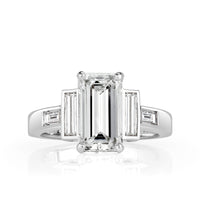 2.56ct Emerald Cut Diamond Engagement Ring