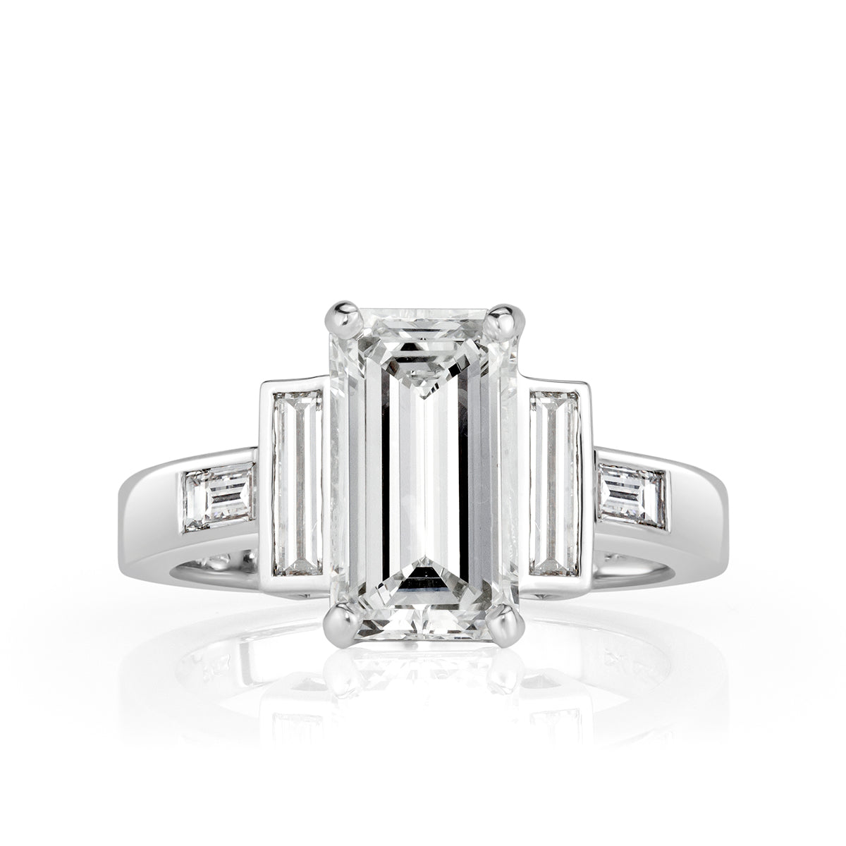 2.56ct Emerald Cut Diamond Engagement Ring