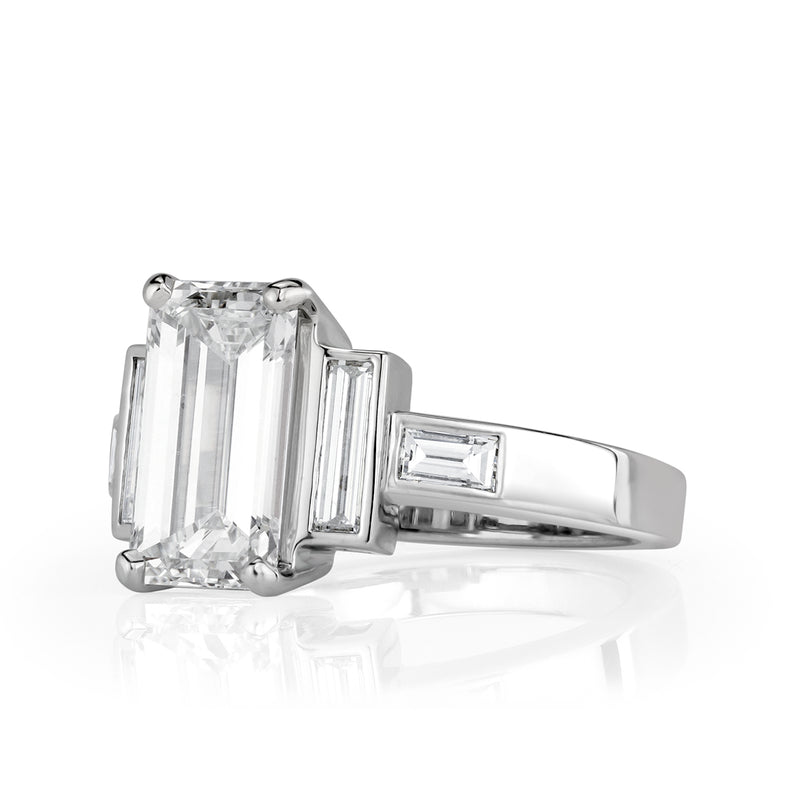 2.56ct Emerald Cut Diamond Engagement Ring