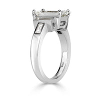 2.56ct Emerald Cut Diamond Engagement Ring