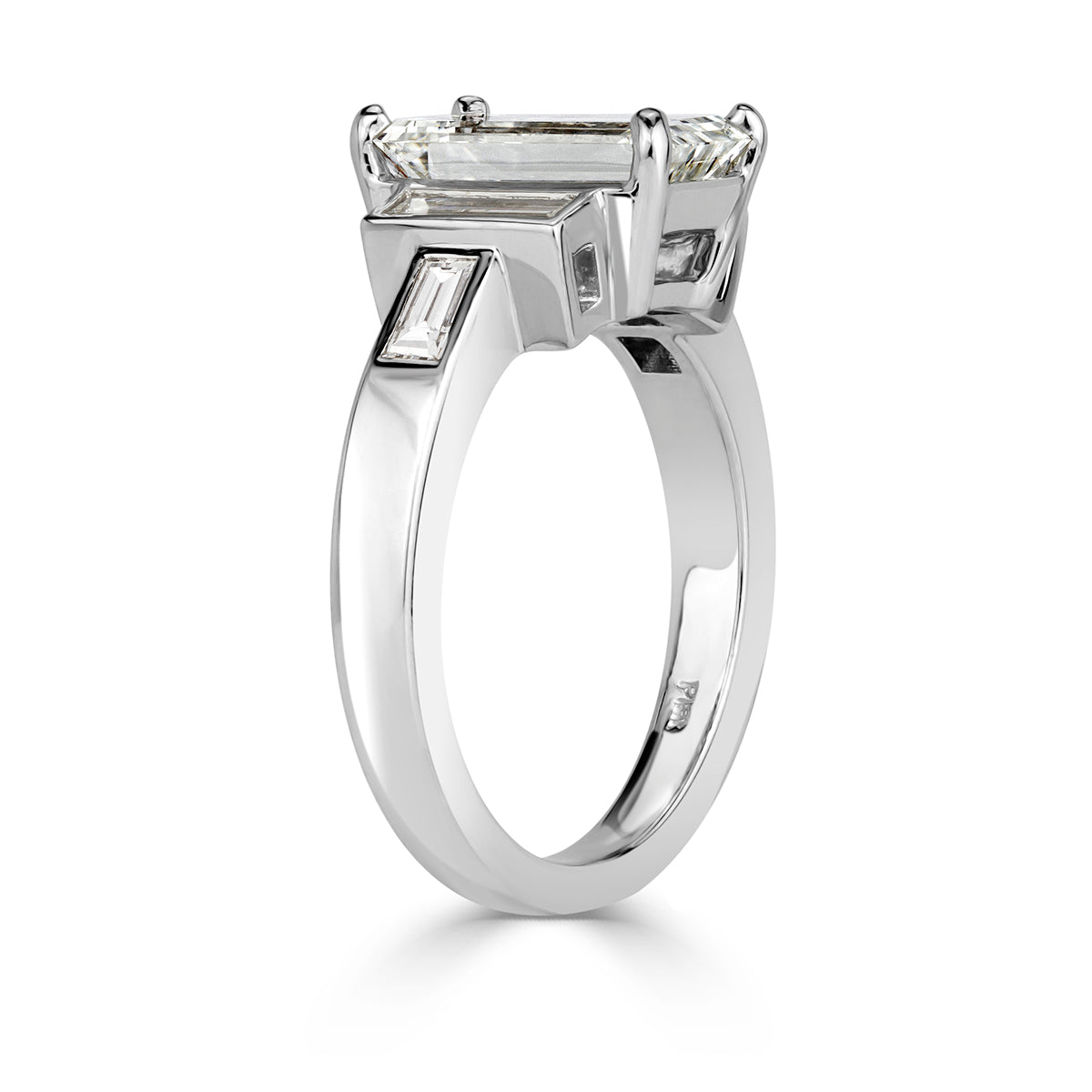 2.56ct Emerald Cut Diamond Engagement Ring
