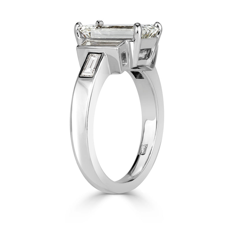 2.56ct Emerald Cut Diamond Engagement Ring