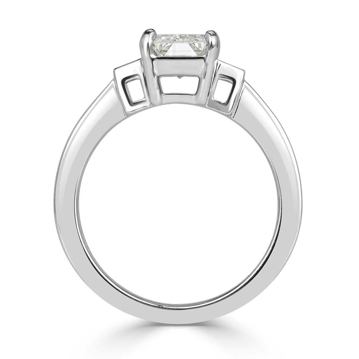 2.56ct Emerald Cut Diamond Engagement Ring