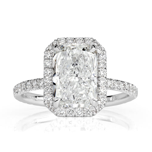 3.58ct Radiant Cut Diamond Engagement Ring