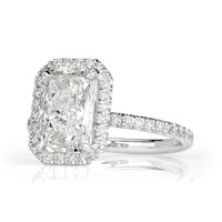 3.58ct Radiant Cut Diamond Engagement Ring