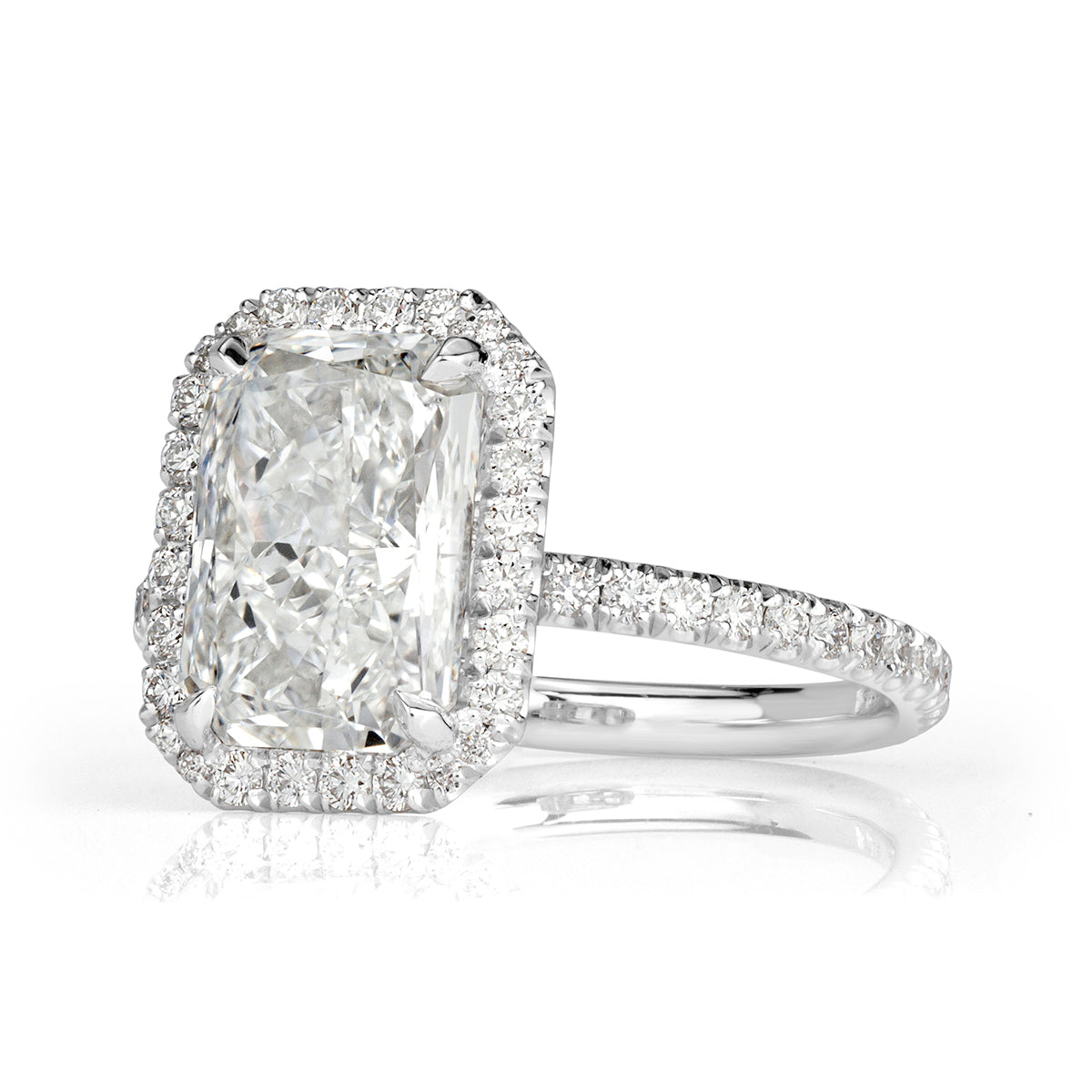 3.58ct Radiant Cut Diamond Engagement Ring